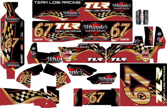 Custom Losi 22 Checker Flag Wrap